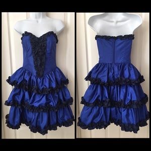 Betsey Johnson Blue Ruffle Dress
